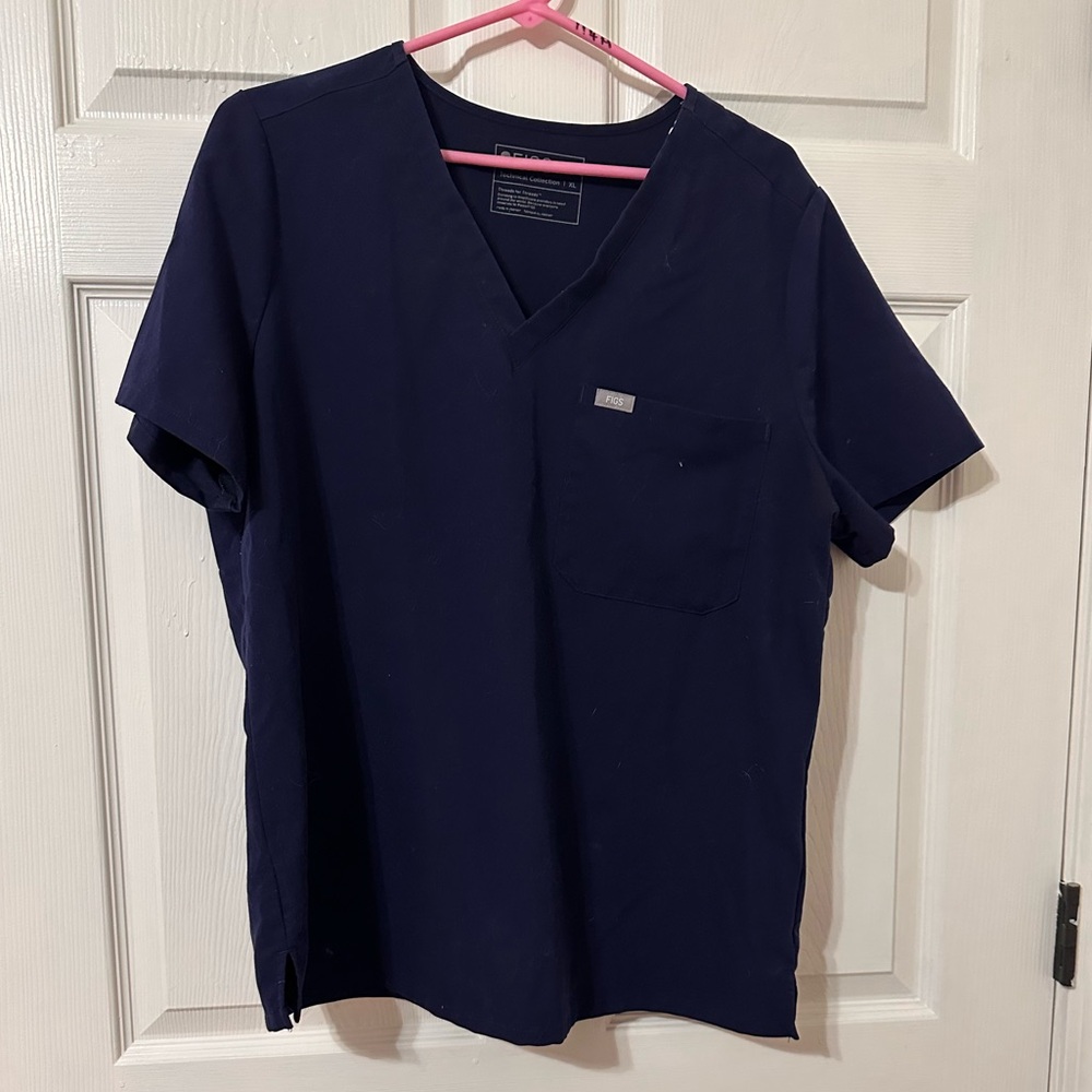 Figs Navy Catarina Scrub Top XL